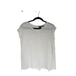 Tahari linen short sleeve top